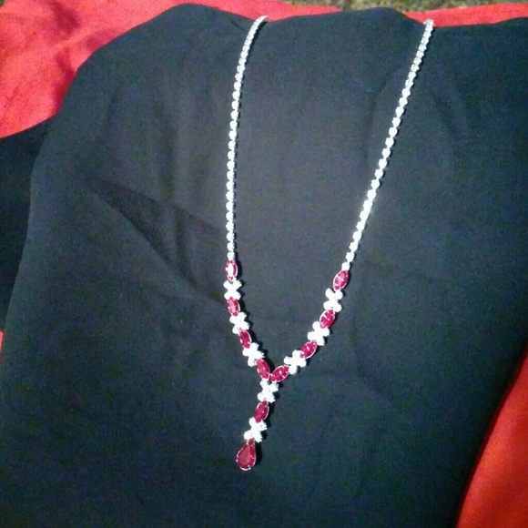 Red and white necklace **bundled**