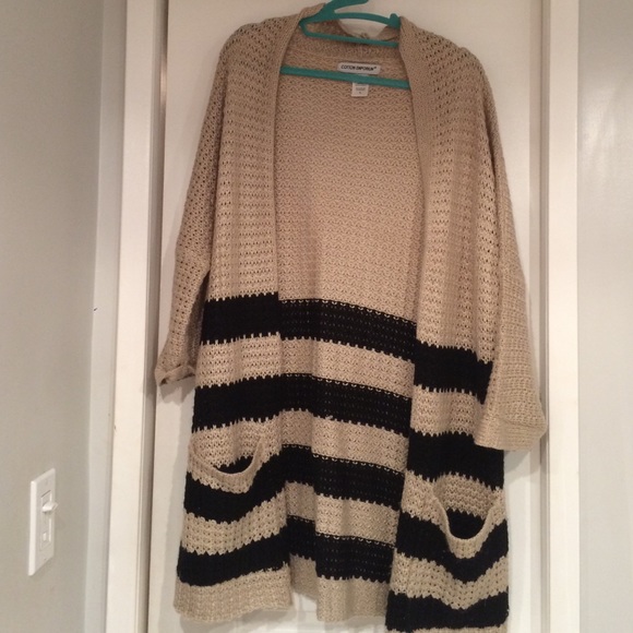 Long striped cardigan