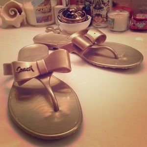 Coach Gold Sandals