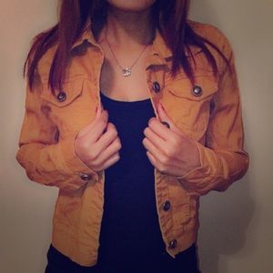 Yellow jean jacket