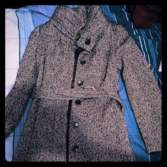 Gray patterned Knee-length jacket - Picture 1 of 3