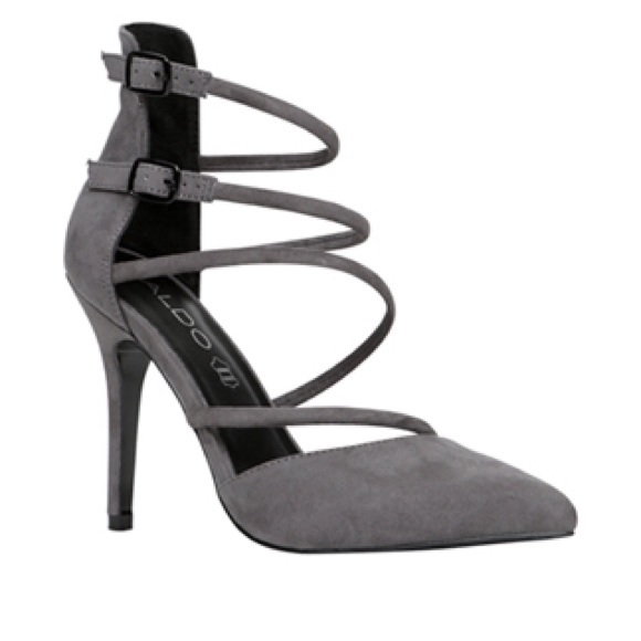ALDO  EOWERIRI GREY ((NWB)) STRAP PUMPS