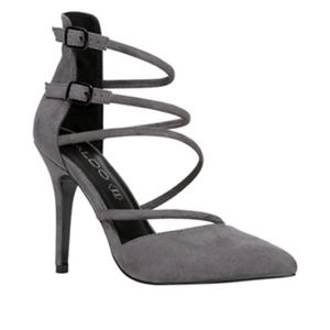 ALDO  EOWERIRI GREY ((NWB)) STRAP PUMPS