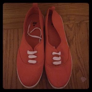 Brand new!! Red canvas shoes