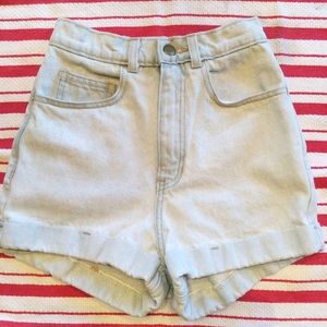 High Waisted Light-Washed American Apparel Shorts