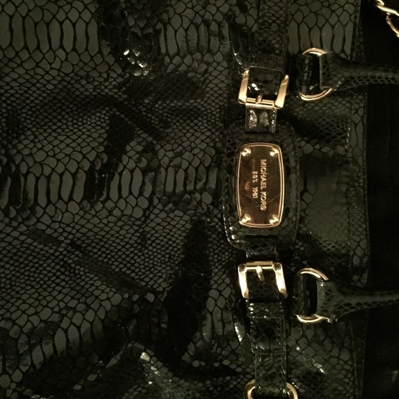 Black snack print Michael kors large hand bag - Picture 2 of 4