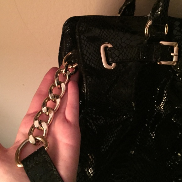 Black snack print Michael kors large hand bag - Picture 3 of 4