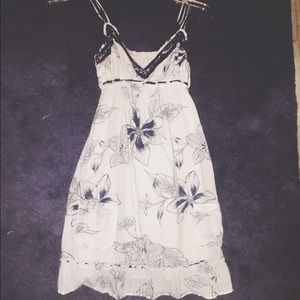 White floral print dress