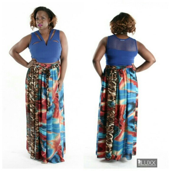 Dresses & Skirts - New Multi Colored Maxi Skirt