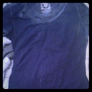 Distressed v neck t shirt