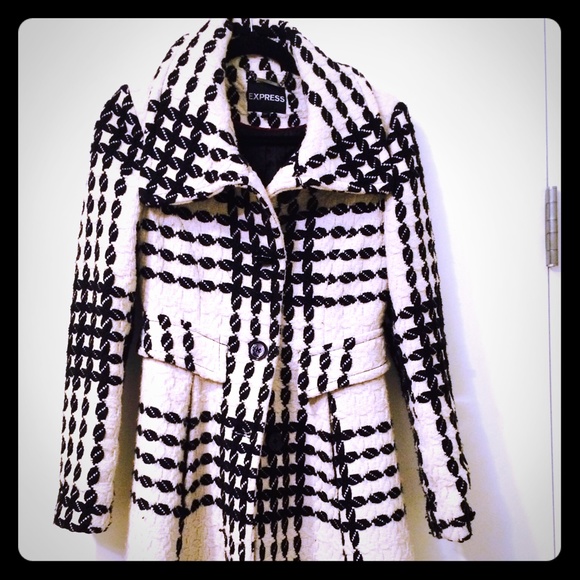 Hold for Paulina- White & black Express peacoat