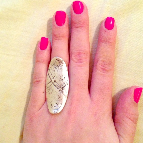 Large silver ring