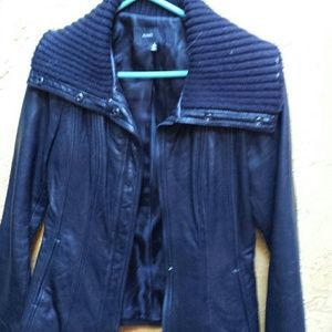 Black faux leather jacket