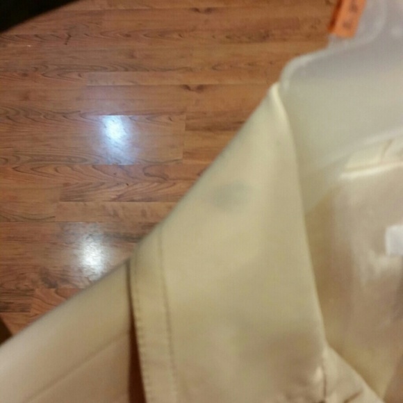 Cream colored faux leather jacket