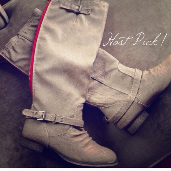 Size 7 Taupey Grey Boots (other sz/colors avail) - Picture 1 of 1