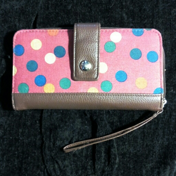 Polka Dot Wristlet Clutch