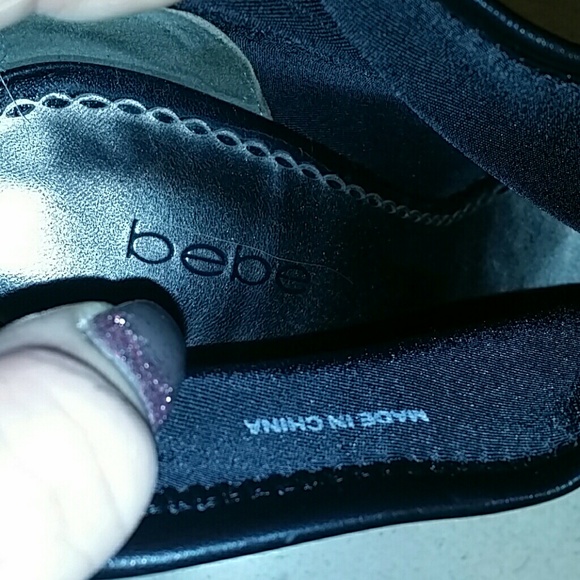 Worn once * BEBE Studded  Wedge Ankle Booties - Picture 3 of 3