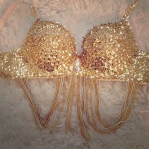 Beautiful beaded and sequin bra! It's ART!