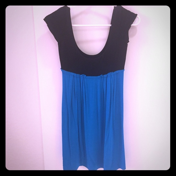 Black and blue dress