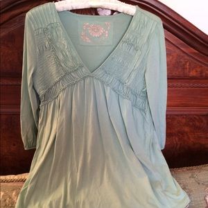 Sea Foam Green Anthropologie Top