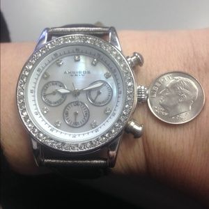 AKRIBOS xxiv leather strap watch!!!