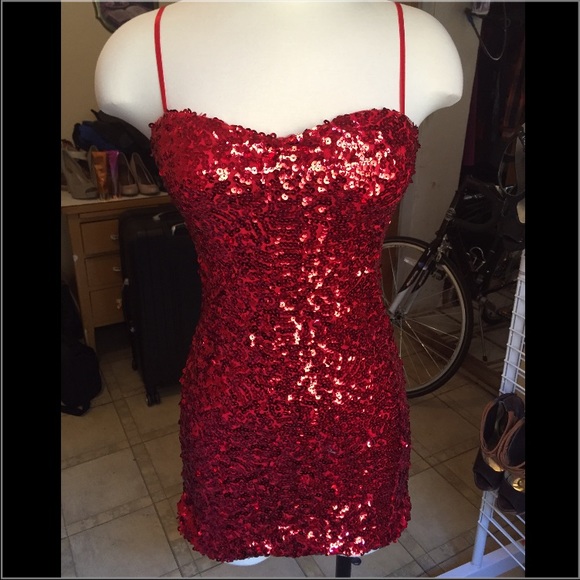 Sequined red dress. Small! $13 + FS on Ⓜ️ERCARI