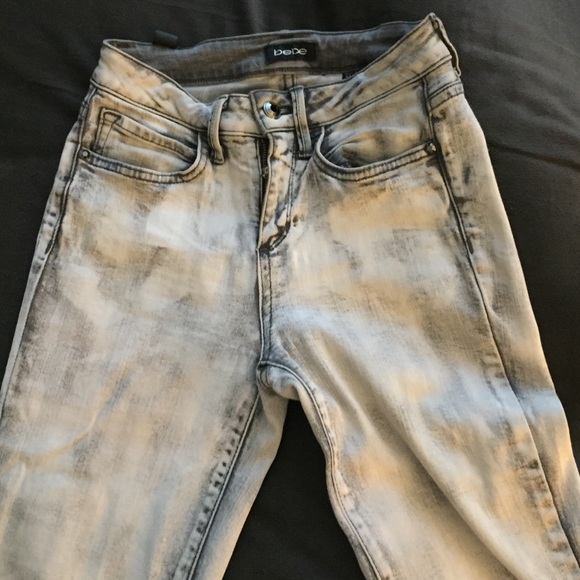 Bebe white wash denim