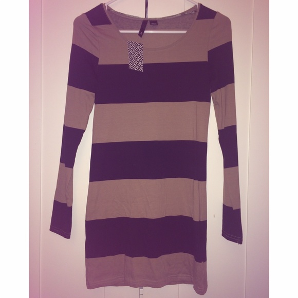 👑PRICE CUT!👑 H&M BLACK & BROWN BODY CON DRESS