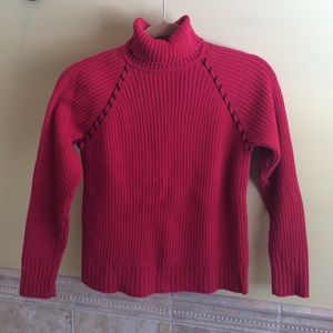 Red cotton turtleneck
