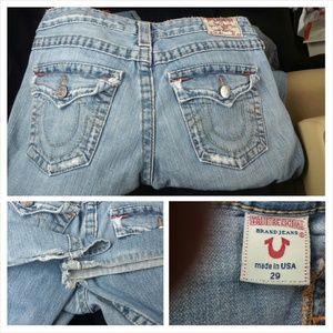 Light wash true religion jeans