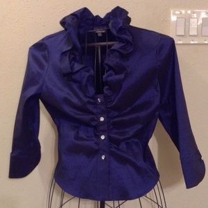 Royal Blue Portrait Collar Blouse