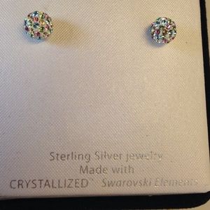 NWT sterling silver Swarovski earrings