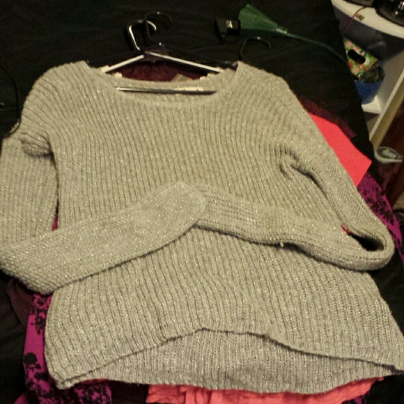 Hollister NWOT sweater! Grey and sparkly