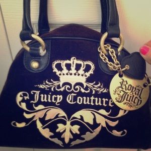 👛🎀Juicy Couture purse black velour with design