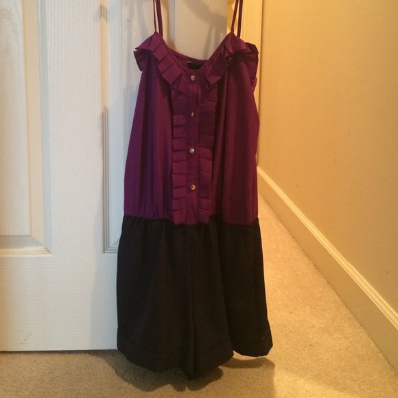 Purple and navy romper never wore!!