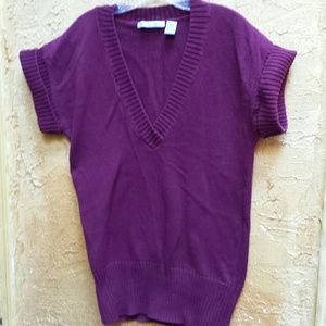 Tunic length maroon sweater