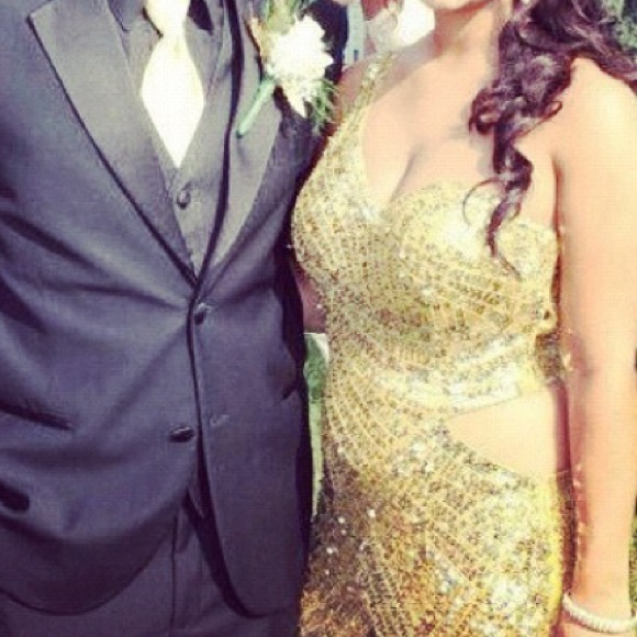 All sequin prom dress