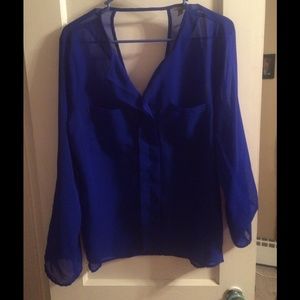 Charlotte Russe royal blue blouse