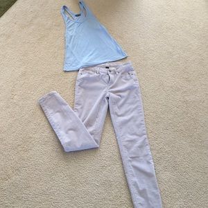 VS grey corduroy skinny mid rise siren pants