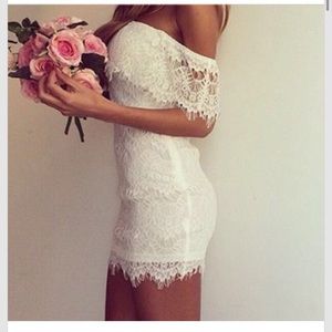 White lace dress