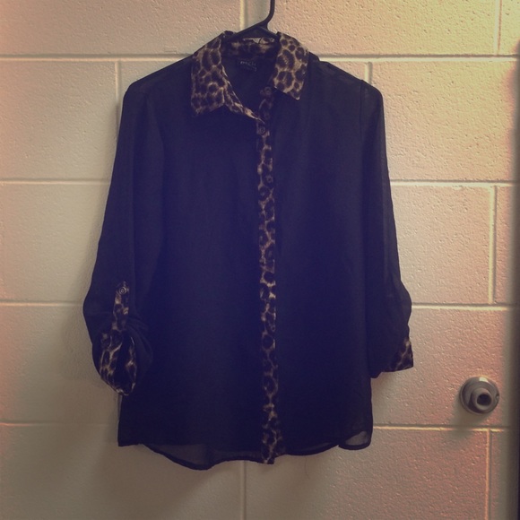 Sheer button up top