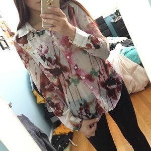 Guess chiffon button up blouse