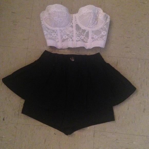 Black high waist shorts