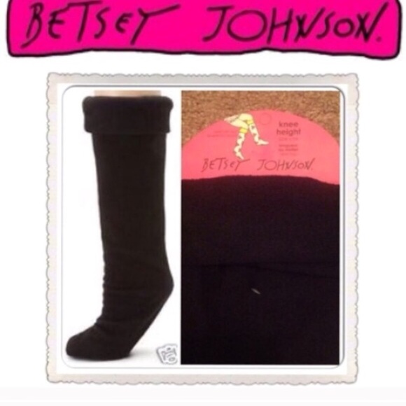 Betsey Johnson Accessories - 🌹SALE🌹Betsey Johnson Boot Liners Black