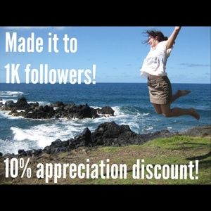 Thank you, my Poshers! 10% appreciation discount!