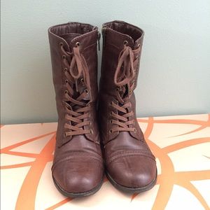 Brown Combat Boots