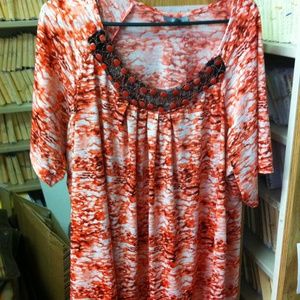 Coral short sleeve top