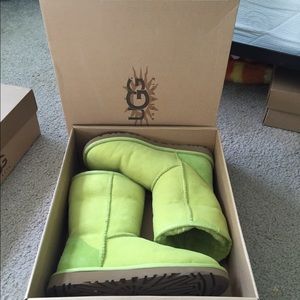 Lime green classic short uggs