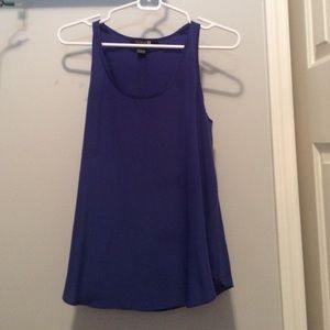 a flowy light weight royal blue shirt