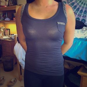 Tank top with embroidery